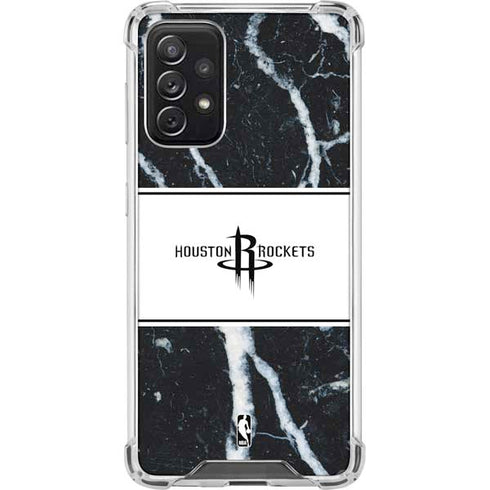 NBA Houston Rockets Marble Galaxy A72 5G Clear Case
